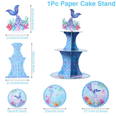Mermaid Tail Cupcake Stand Under The Sea Little Mermaid Birthday Party Supplies Wedding Birthday Party Decor Kids Baby Shower