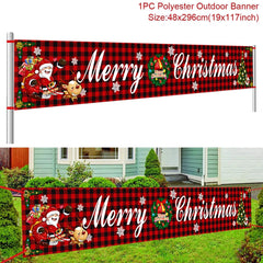 Merry Christmas Outdoor Banners, 44 Designs