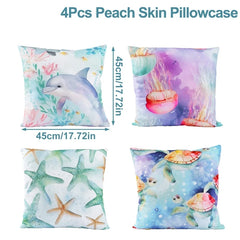 Under The Sea Summer Ocean Theme Birthday Party Decor Kids Boy Background Cute Dolphin Starfish Decoration Event Banner Props