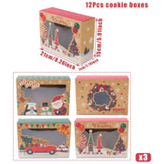 Christmas Candy Box Dessert box Cake Box Window Cookie Box Gingerbread Box Merry Christmas decoration for home 2024 Navidad
