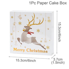 Christmas Cookie Box Candy Packaging Box Merry Christmas Decoration For Home 2025 Navidad Noel Xmas Tree Ornament Decor New Year