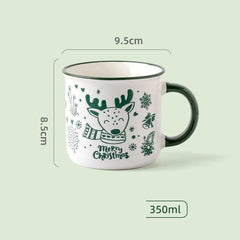 350 ml Christmas Ceramic Mug, Single or 3-Piece Set