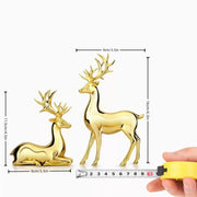 Elegant Resin Reindeer Statue Christmas Ornaments Plated Luxury Living Room Dining Table Decor Family Decor