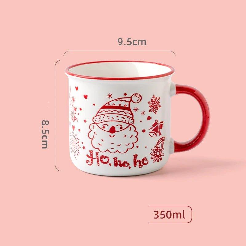350 ml Christmas Ceramic Mug, Single or 3-Piece Set