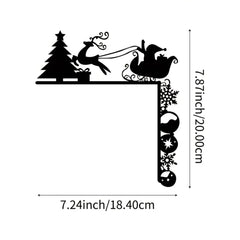 Charming Metal Sleigh Wall Stickers: Ideal for Door Corner Decorations, Christmas Party Decor and Stylish Metal Wall Hanging