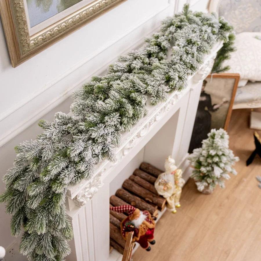 Christmas Pine Vine Garland with LED Decor