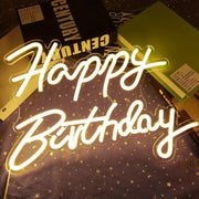 Happy Birthday Neon Sign Neon Happy Birthday Sign for Wall Decor Wall Neon Sign with Dimmable Switch Birthday Party Supplies