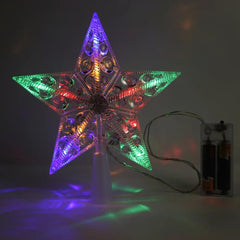 17 cm Battery-Powered Lighted Christmas Star Tree Topper