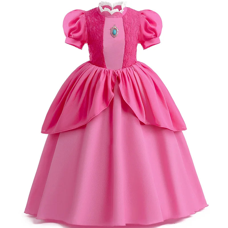 Girls Princess Peach Cosplay Dress