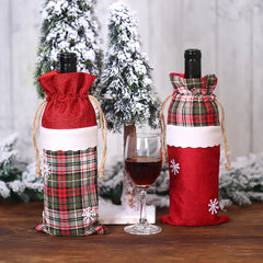 Christmas Wine Bottle Cover Merry Christmas Decorations For Home 2024 Christmas Ornament Xmas Navidad Natal Gifts New Year 2025