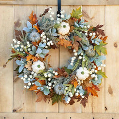 Fall Pumpkin, Berry & Maple Leaf Wreaths