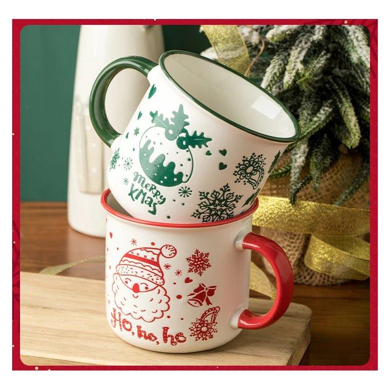 350 ml Christmas Ceramic Mug, Single or 3-Piece Set