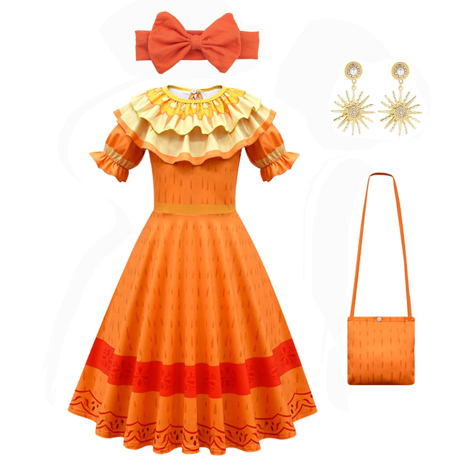 Girls' Dolores from Encanto Costume Dress
