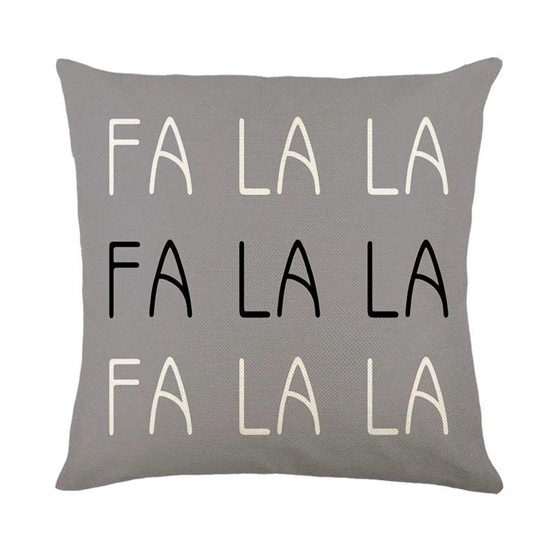 Linen Christmas Throw Pillow Cover, 18 × 18 in