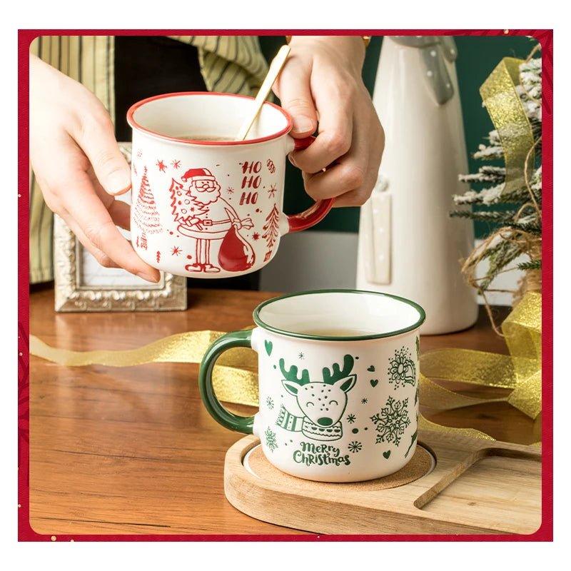 350 ml Christmas Ceramic Mug, Single or 3-Piece Set