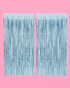 Something Blue Curtain - blue foil curtain