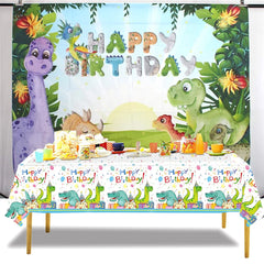Dinosaur Birthday Disposable Tablecloth Birthday Party Decoration Kids Boy Baby Shower Jungle Dino Party Table Cover Supplies