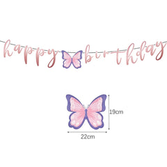 Butterfly Fairy Birthday Party Tableware Set – Pink Disposable Plates, Cups, Napkins & Tablecloth | Girls Party Decorations & Supplies