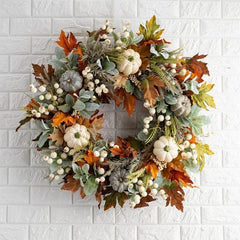 Fall Pumpkin, Berry & Maple Leaf Wreaths