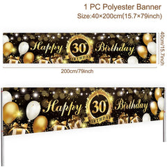 Happy Birthday Background 18 21 30 40 50 60 Birthday Party Decoration Birthday Banner Hanging Flag 30th Birthday Backdrop Decor