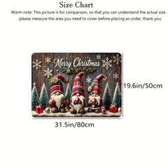 VIKAMA Christmas Carpet Three Santa Claus Doormat Entrance Welcome Mat Outdoor Carpet Rug For Bedroom Living Room Home Decoratio