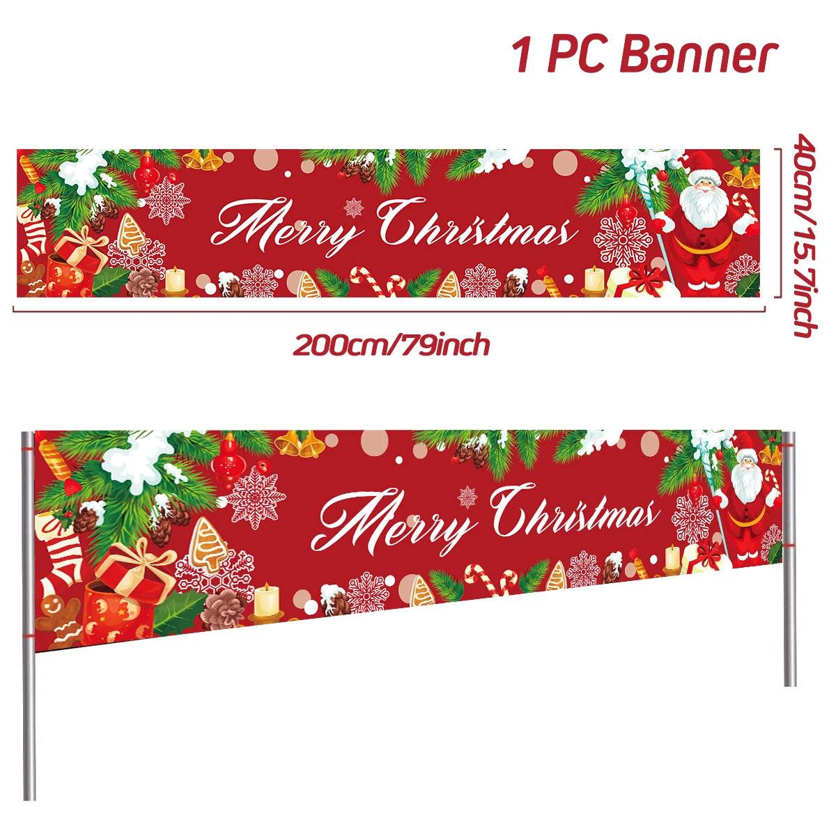 Merry Christmas Outdoor Banners, 44 Designs