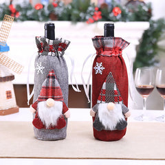 Christmas Wine Bottle Cover Merry Christmas Decorations For Home 2024 Christmas Ornament Xmas Navidad Natal Gifts New Year 2025