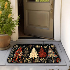 VIKAMA Christmas Carpet Christmas Tree CarpetKitchen Rug  Long Carpet Absorbent Doormat Carpet For Live Room Sofa Floor Mat