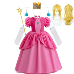 Girls Princess Peach Cosplay Dress
