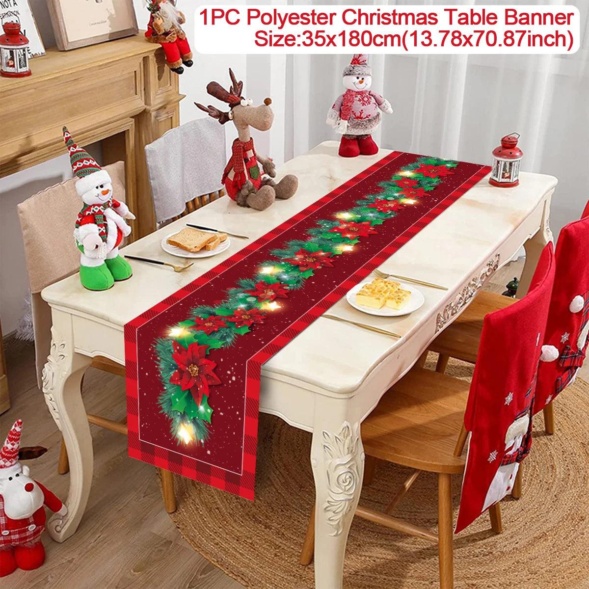 Christmas Decorative Table Runners, 12 Designs