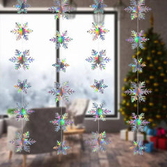 Glitter 3D Snowflake Christmas Ornament