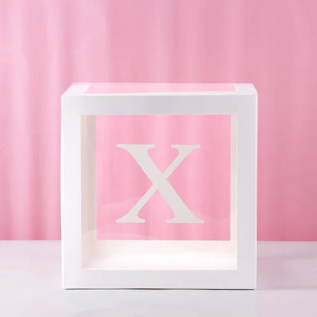 First Birthday Balloon Boxes For Party Decorations 1st Birthday Balloon Blocks Decor with ONE Letter Boy Girl Baby Shower Decor