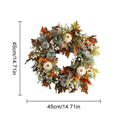 Fall Pumpkin, Berry & Maple Leaf Wreaths