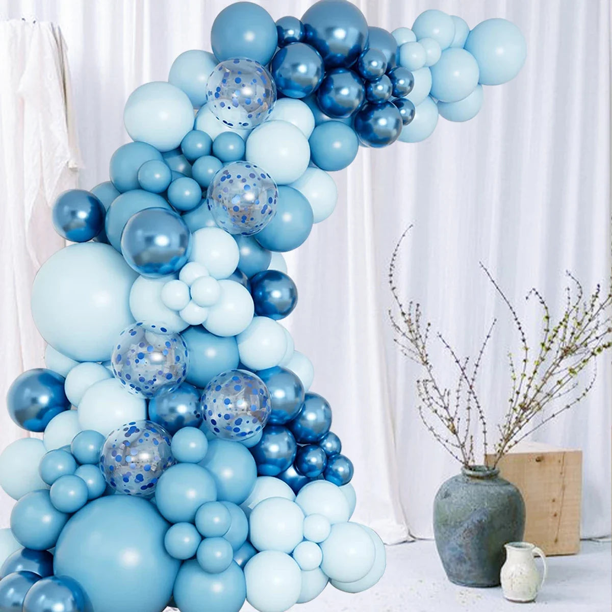 Blue Balloons Garland Arch Kit Birthday Party Decoration Kids Boy Wedding Birthday Party Supplies Baby Shower Decor Latex Ballon