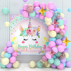 Rainbow Unicorn PE Tablecloth Happy Unicorn Theme Birthday Party Decorations Kids Favors Table Cover Girls Baby Shower Supplies