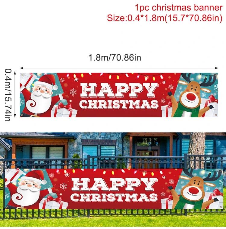 Merry Christmas Outdoor Banners, 44 Designs