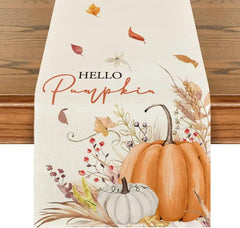 Autumn Thanksgiving Table Runners, 72 to 108 in