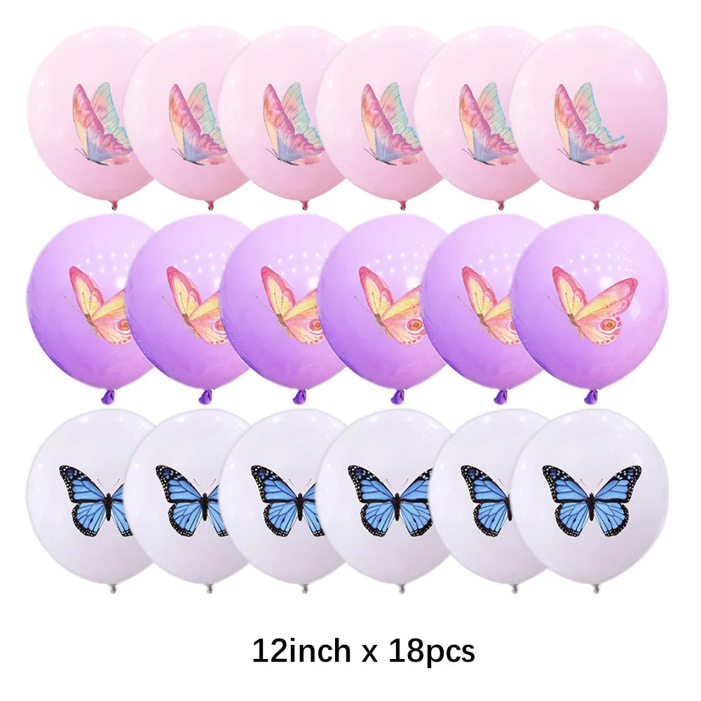 Butterfly Fairy Birthday Party Tableware Set – Pink Disposable Plates, Cups, Napkins & Tablecloth | Girls Party Decorations & Supplies