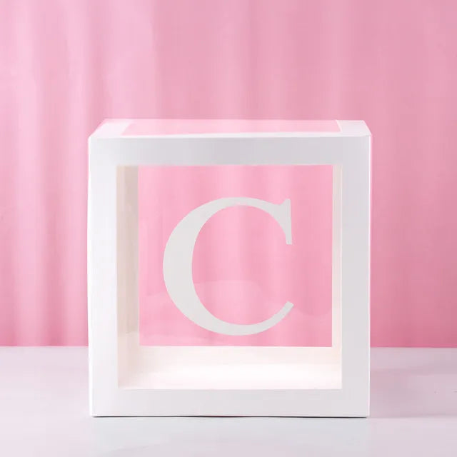 First Birthday Balloon Boxes For Party Decorations 1st Birthday Balloon Blocks Decor with ONE Letter Boy Girl Baby Shower Decor