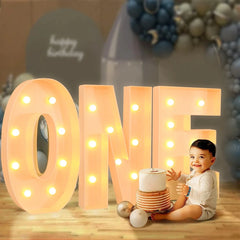 91.5CM Giant Letter Led Light Frame Box Baby Shower 1st Birthday Wedding Party Decor Christmas DIY Name Balloon Filling Box