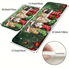 VIKAMA Christmas Carpet Cute 5 Kittens Floor Mat Door Mat Soft Welcome Carpet Living Room Carpet Rug For Bedroom Home Decoration