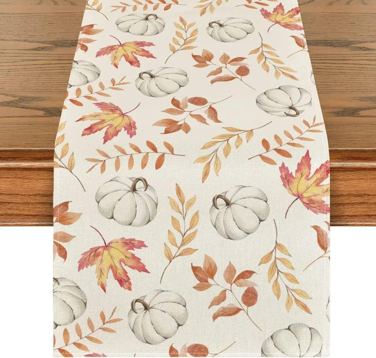 Autumn Thanksgiving Table Runners, 72 to 108 in