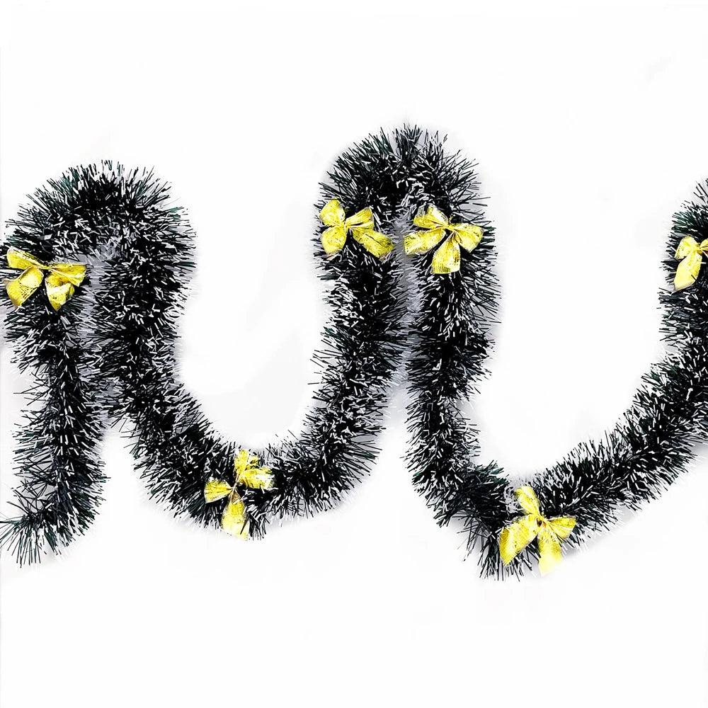 2 m Christmas Garland with Bow & Ball Designs