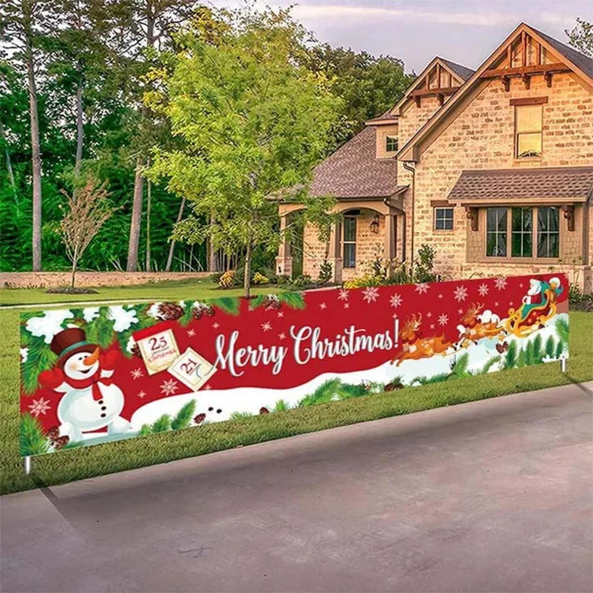 Merry Christmas Outdoor Banners, 44 Designs