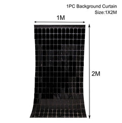 Gold Glitter Happy Birthday Party Backdrop For Photo Black  Happy Birthday Adult Theme Party Decoration Supplies DIY Backdrops