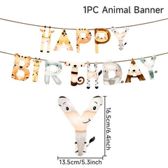 Jungle Animals Box Candy Box Happy Birthday Party Decoration Kids Safari Animal Wild One 1st Birthday Decor Kids Baby Shower