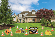 Construction Zone Birthday Yard Decoration - 13 piece set