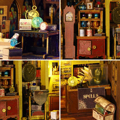 DIY Miniature Magic Treasure House Book Nook - Handcrafted 3D Puzzle, Creative Christmas Halloween Black Friday Gift Idea