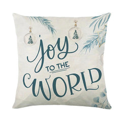 Linen Christmas Throw Pillow Cover, 18 × 18 in