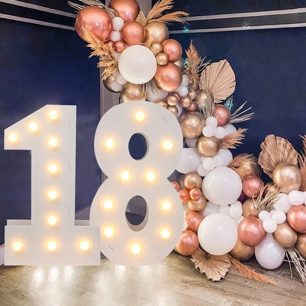 91.5CM Giant Number Led Light Frame 1st Birthday Party Decor Kids Wedding 30th 50th 60th Birthday Party Supplies Baby Shower